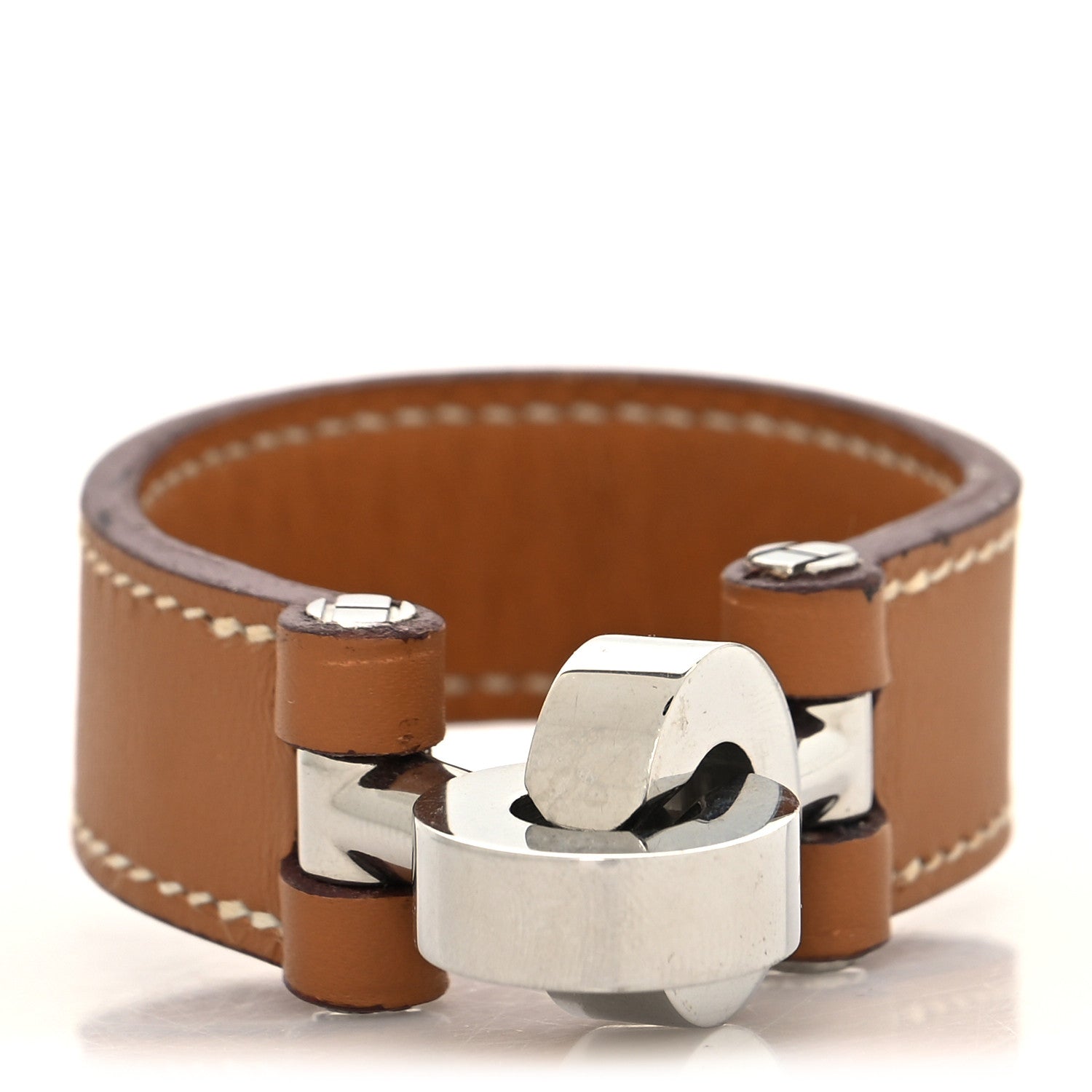 Hermes Barenia Lancelot Bracelet M Gold 1 of 6