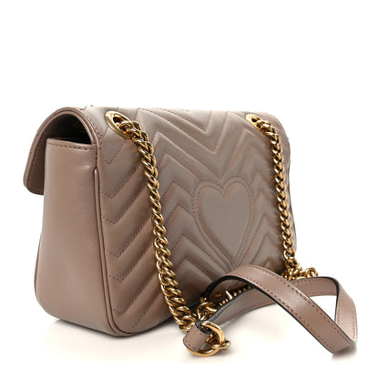 Gucci Calfskin Matelasse Small GG Marmont Shoulder Bag Porcelain Rose 3 of 11