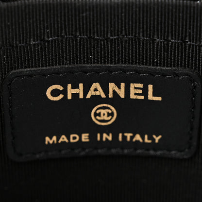Chanel Patent Quilted Round Small Vanity With Chain Black 6 of 10