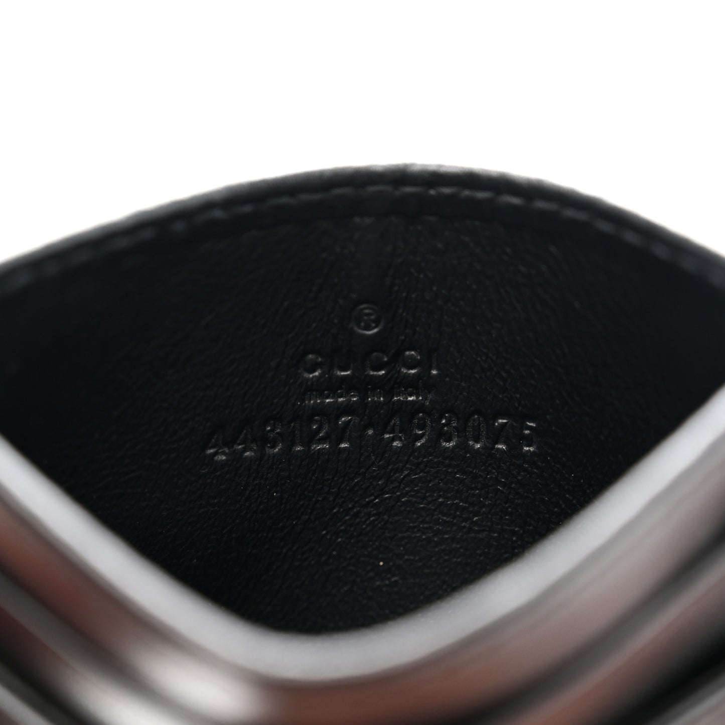 Calfskin Matelasse GG Marmont Card Holder Black
