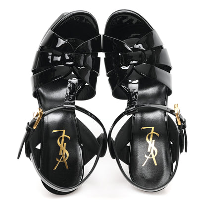 Saint Laurent Patent Tribute 105 Platform Sandals 36 Black 5 of 10