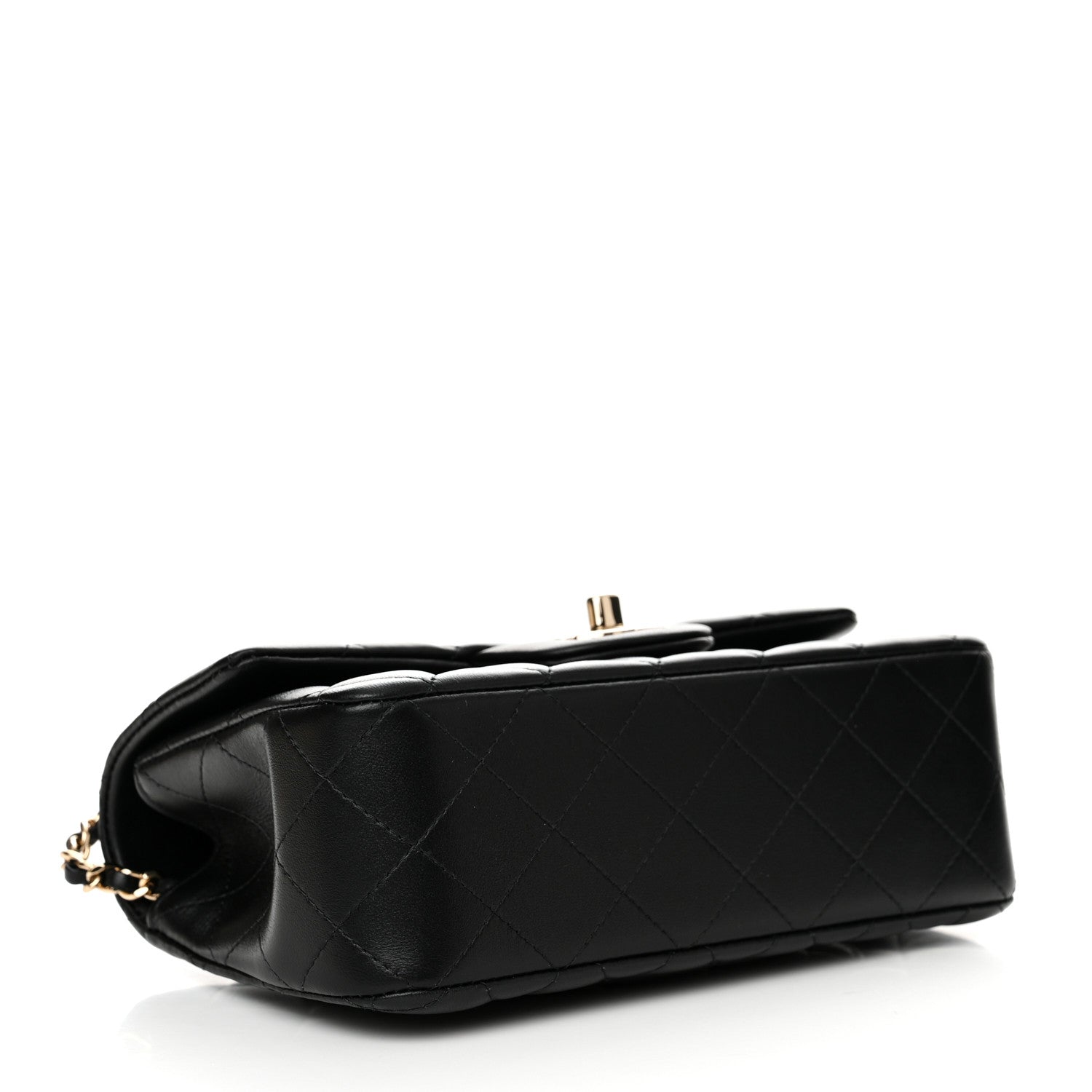Chanel Lambskin Quilted Mini Top Handle Rectangular Flap Black 4 of 10