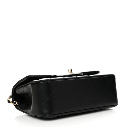 Chanel Lambskin Quilted Mini Top Handle Rectangular Flap Black 4 of 10