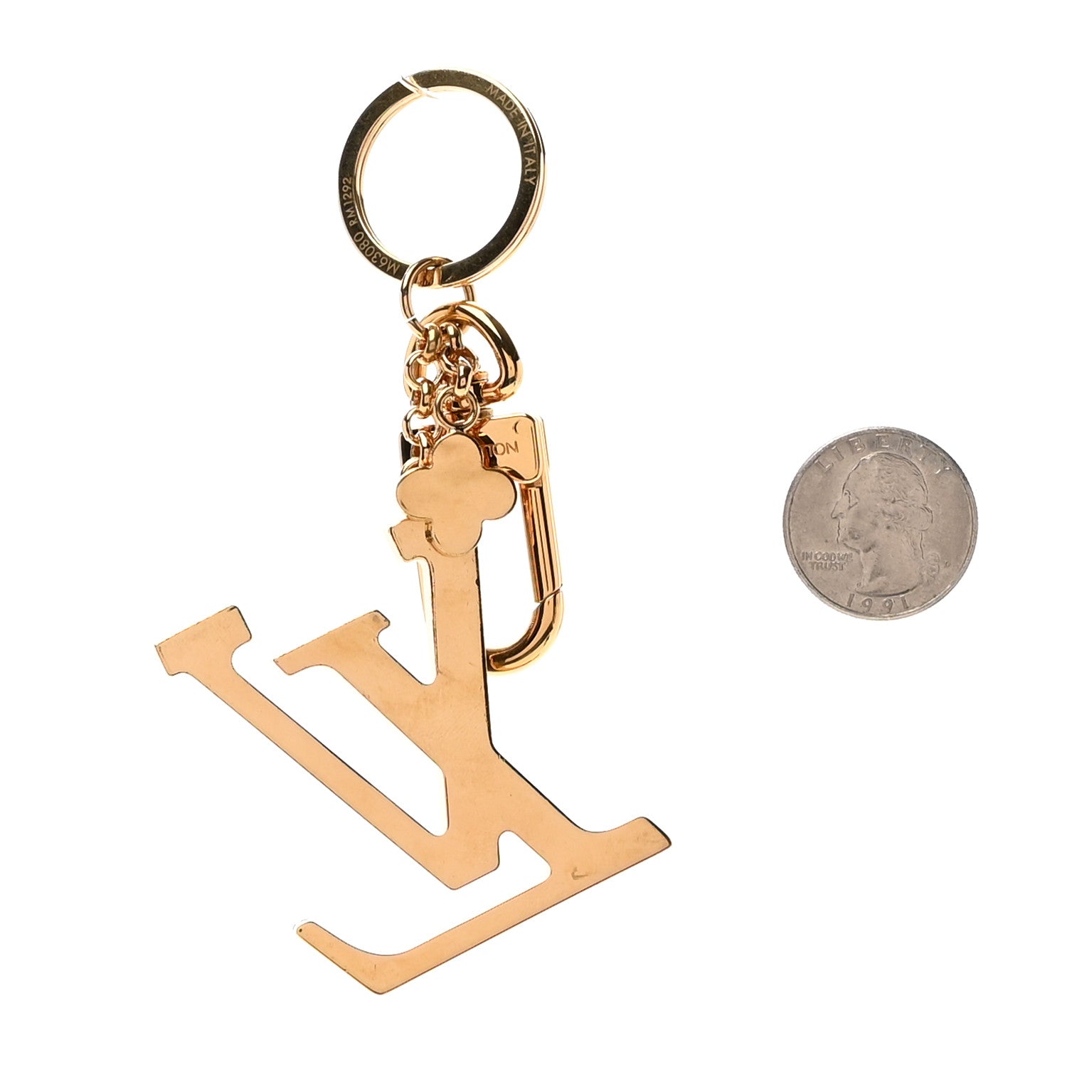 Louis Vuitton Metal Taurillon LV Capucines Bag Charm Key Holder Black 2 of 5
