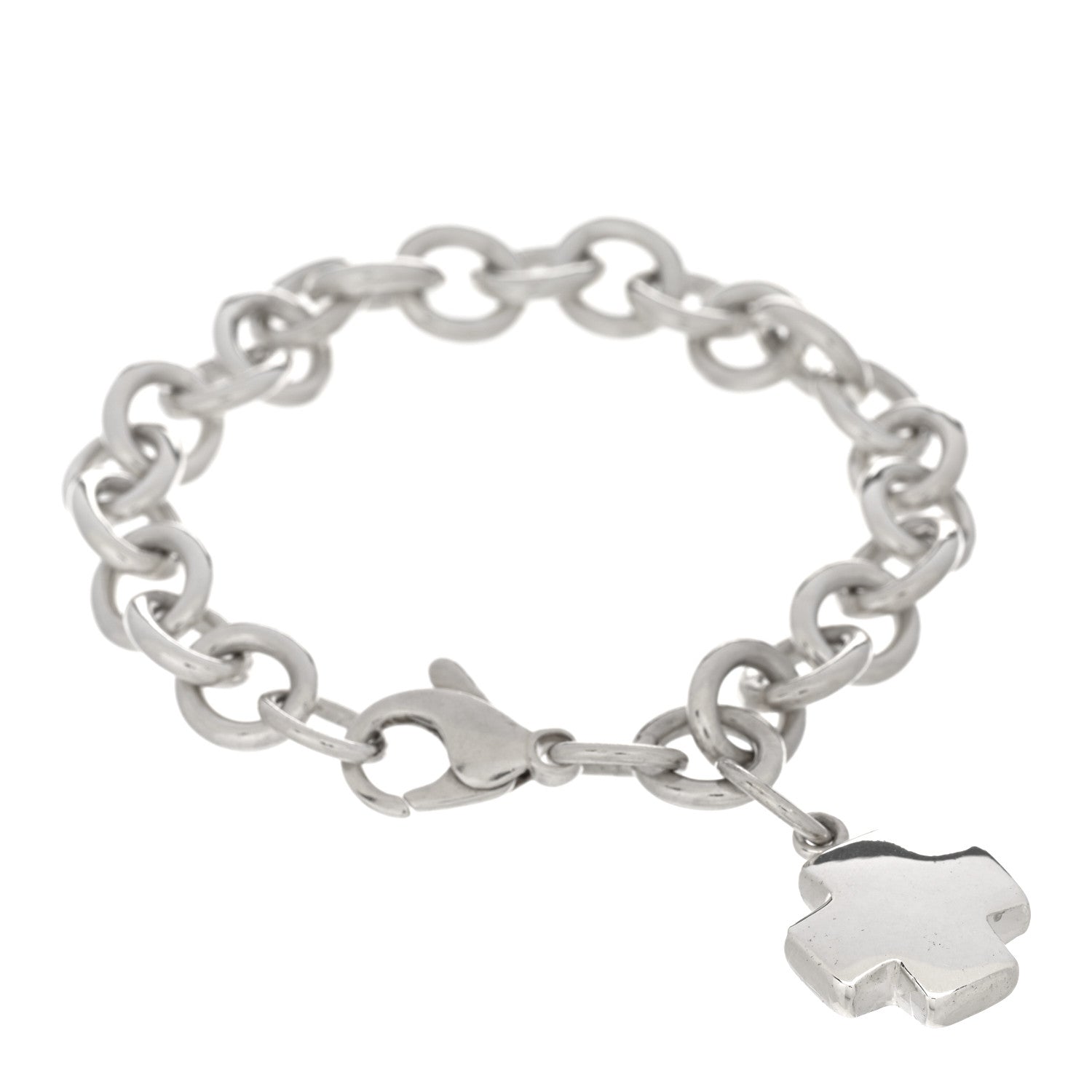 Tiffany Sterling Silver Cross Charm Bracelet 1 of 3