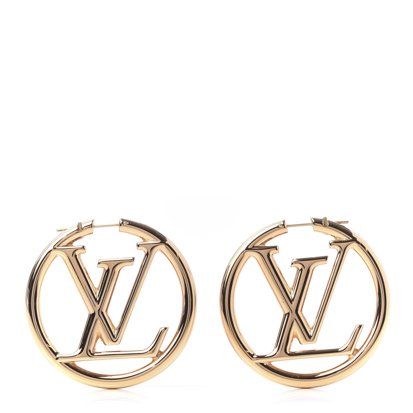 Metal Louise Hoop Earrings Gold