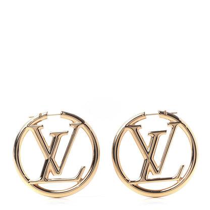 Louis Vuitton Metal Louise Hoop Earrings Gold 1 of 4