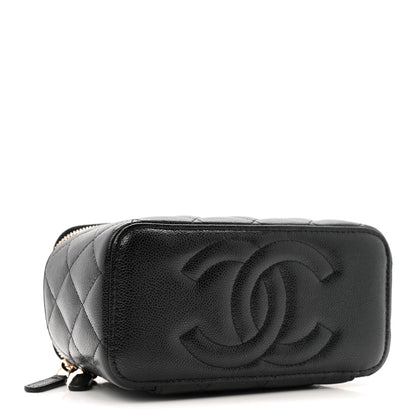 Chanel Caviar Quilted Small Vanity Case With Chain Black 4 of 12