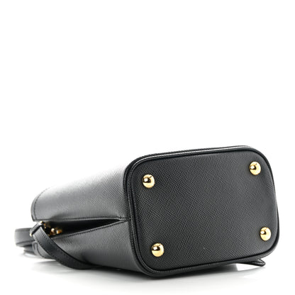 Prada Saffiano Cuir Small Panier Bucket Bag Black Fuoco 4 of 17