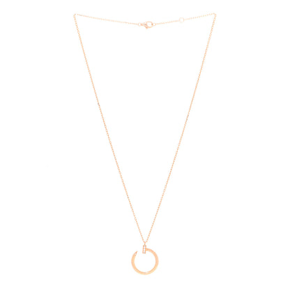 Cartier 18K Pink Gold Diamond Juste Un Clou Pendant Necklace 3 of 6