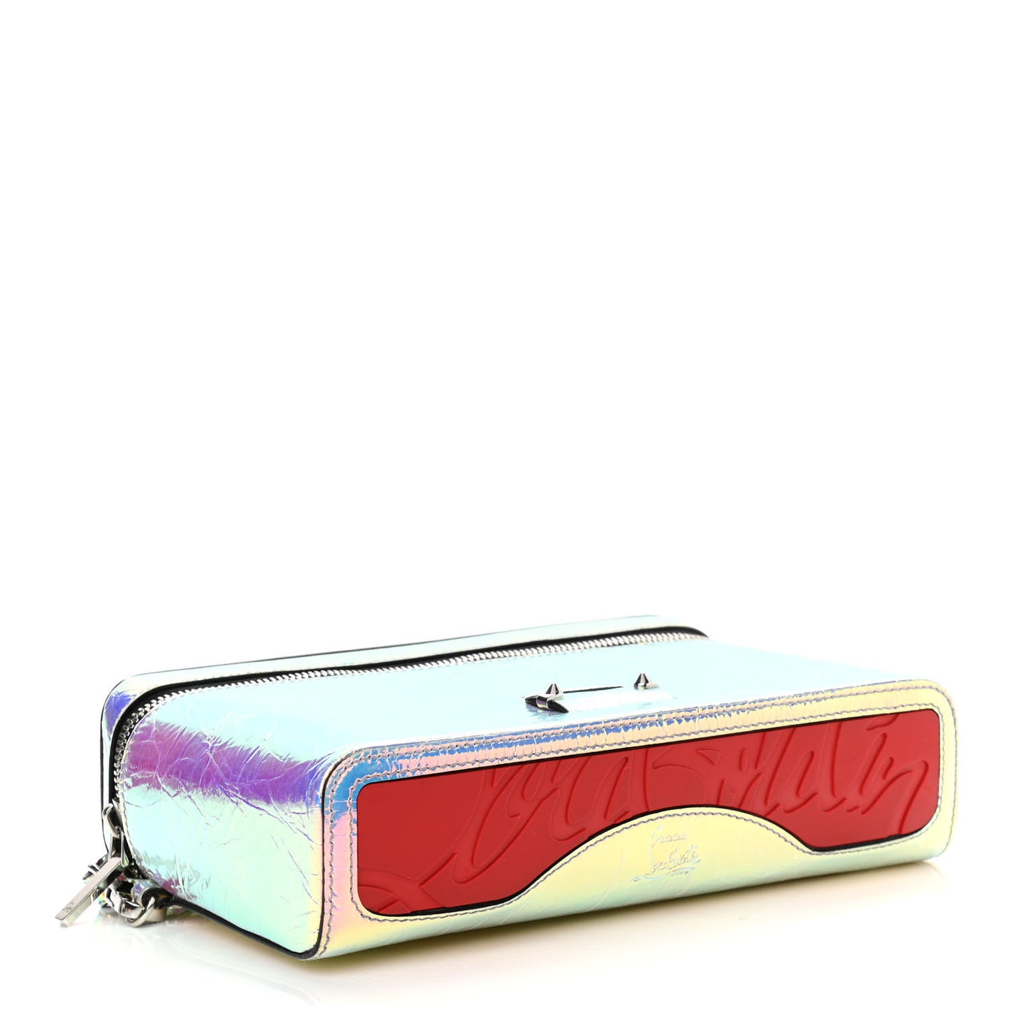 PVC Iridescent Calfskin Kypipouch Top Handle Messenger Bag Multicolor