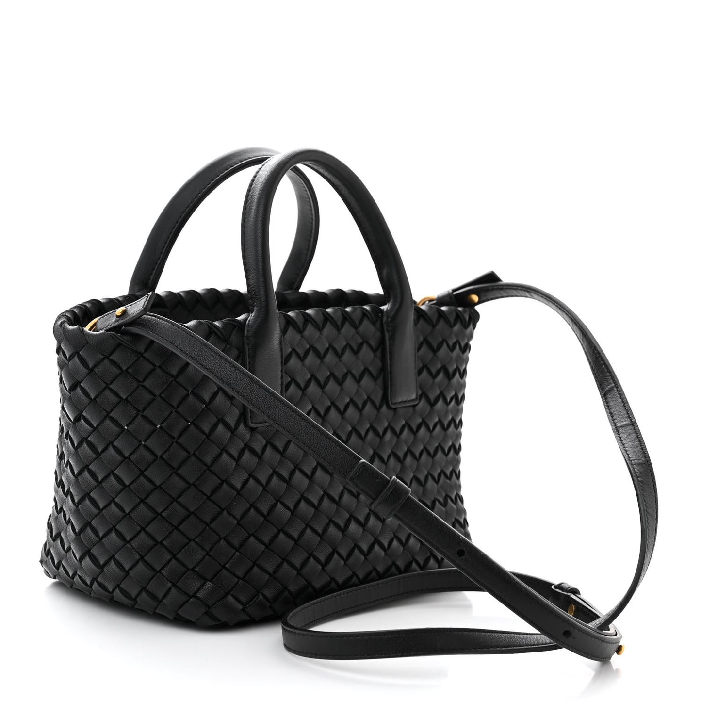 Nappa Intrecciato Mini Cabat Black