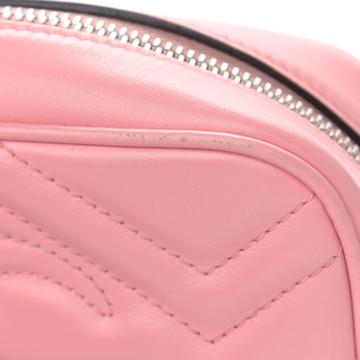 Gucci Calfskin Matelasse Mini GG Marmont Chain Shoulder Bag Wild Rose 11 of 15