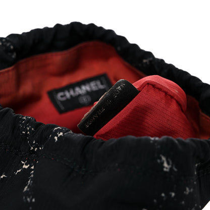 Chanel Nylon Travel Drawstring Bag Black 7 of 13