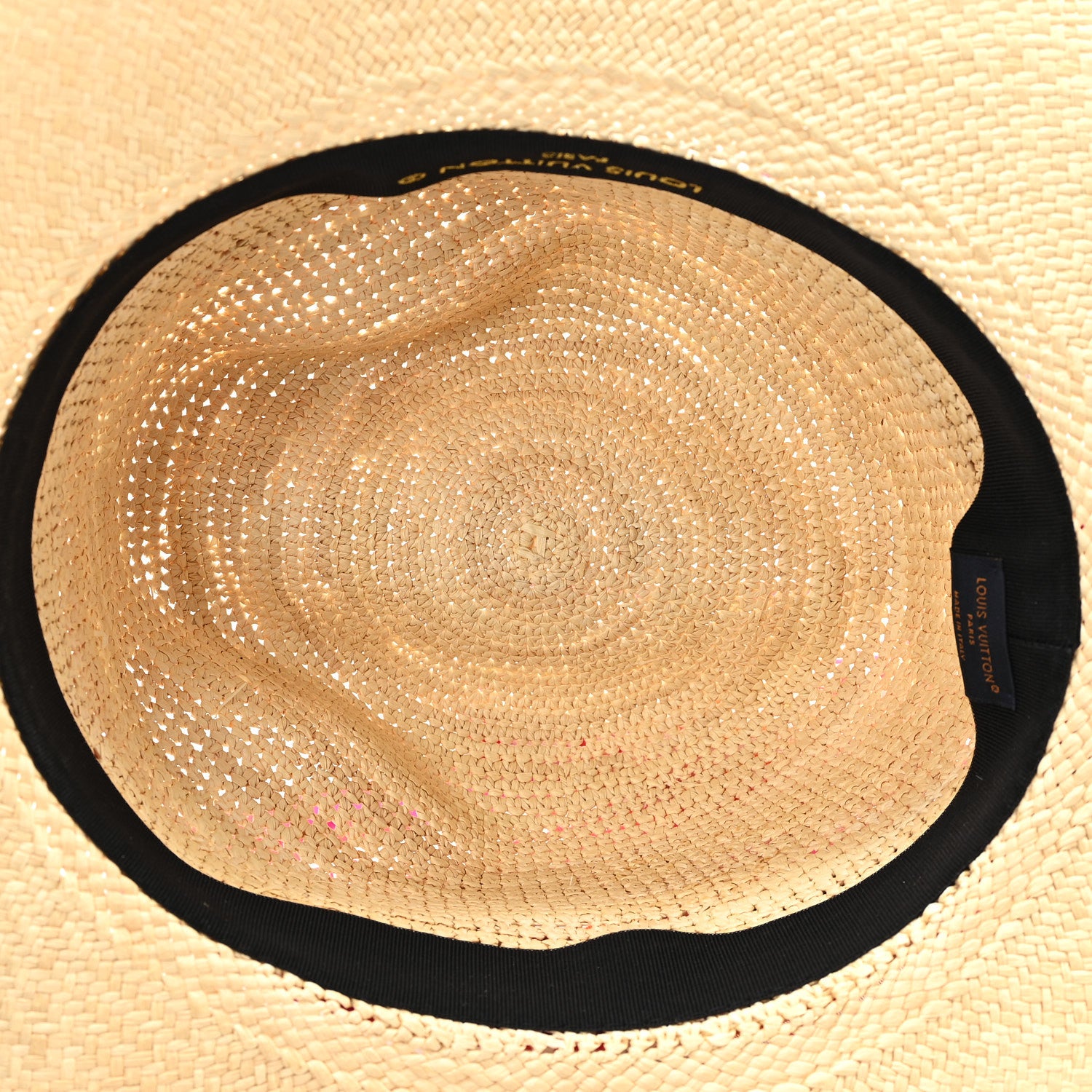 Louis Vuitton Raffia Monogram Tiles By The Pool Panama Hat Coral 7 of 9
