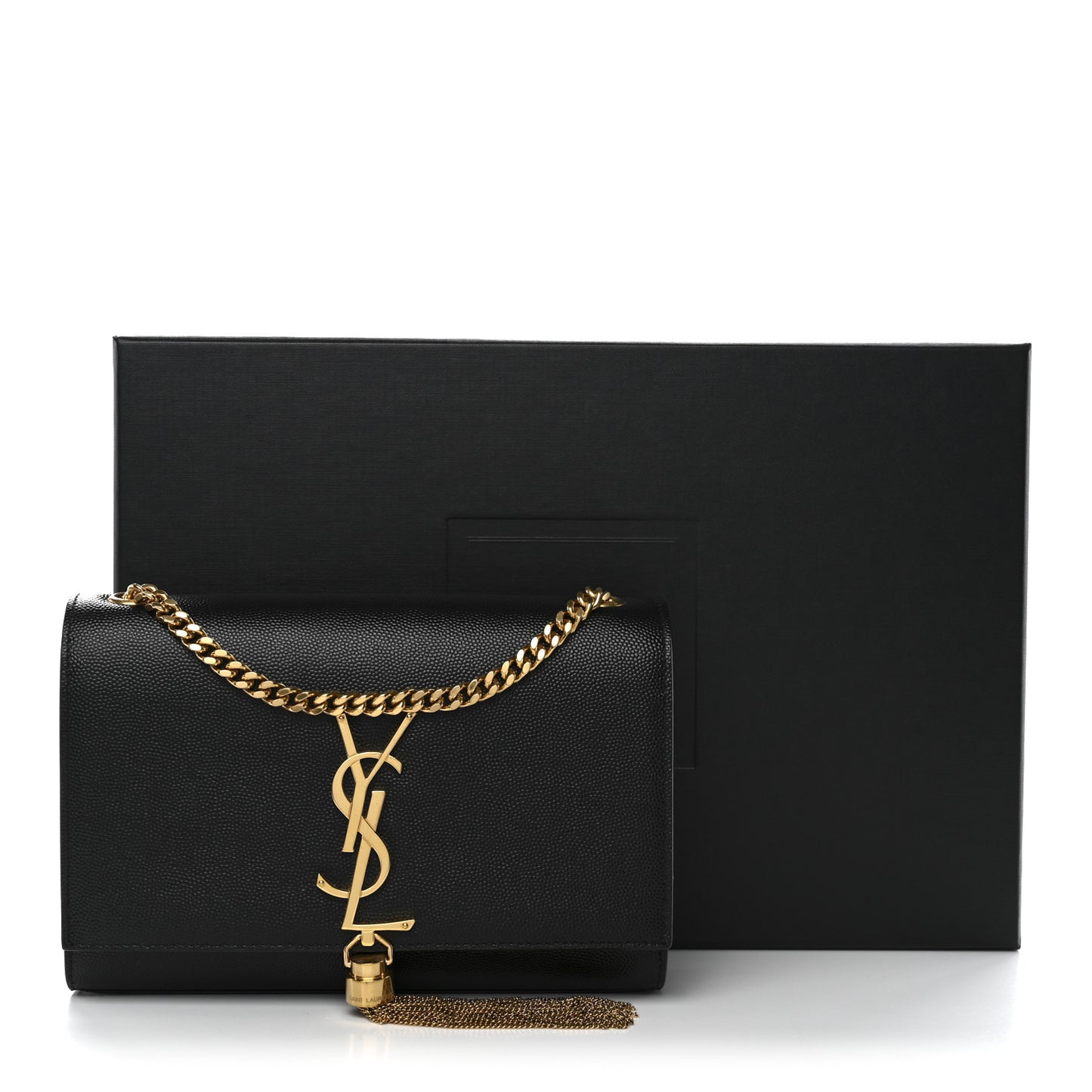 Grain De Poudre Small Classic Monogram Kate Tassel Satchel Black