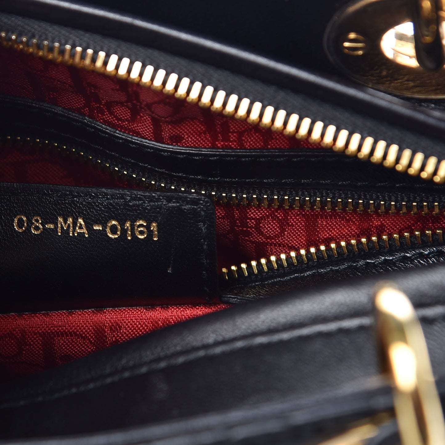 Lambskin Cannage Medium Lady Dior Black