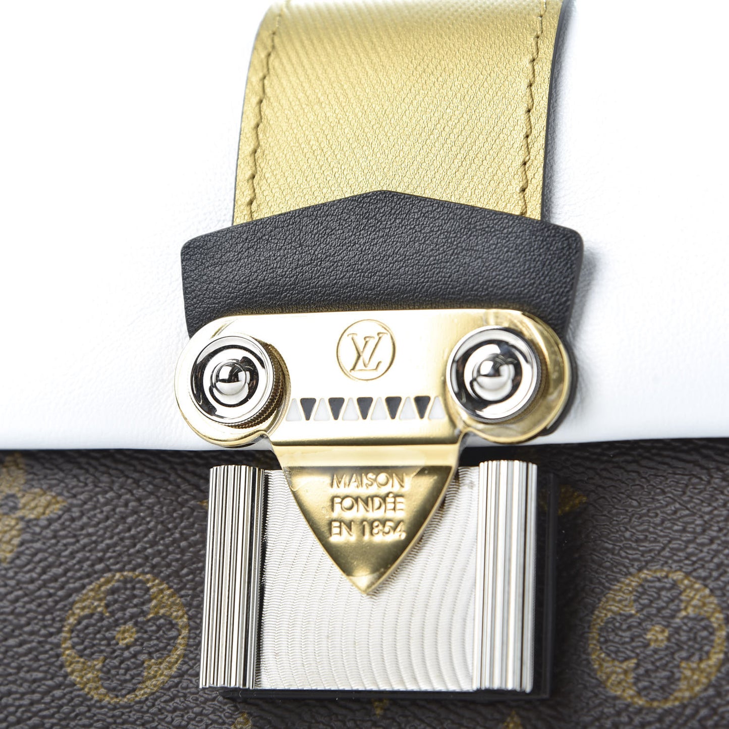 Calfskin Monogram Column Clutch