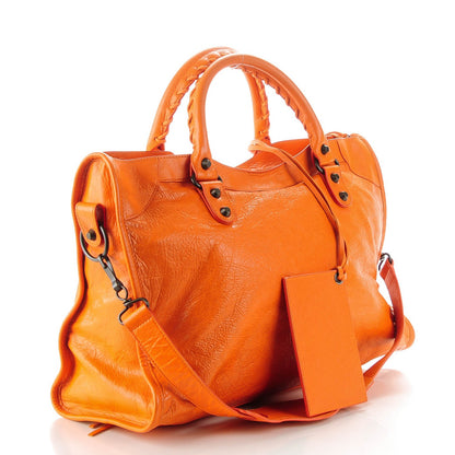 Balenciaga Agneau Classic Hardware City Tangerine 3 of 7
