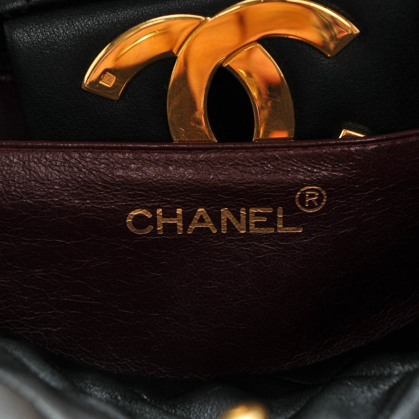 Lambskin Quilted XL Jumbo Single Flap Black