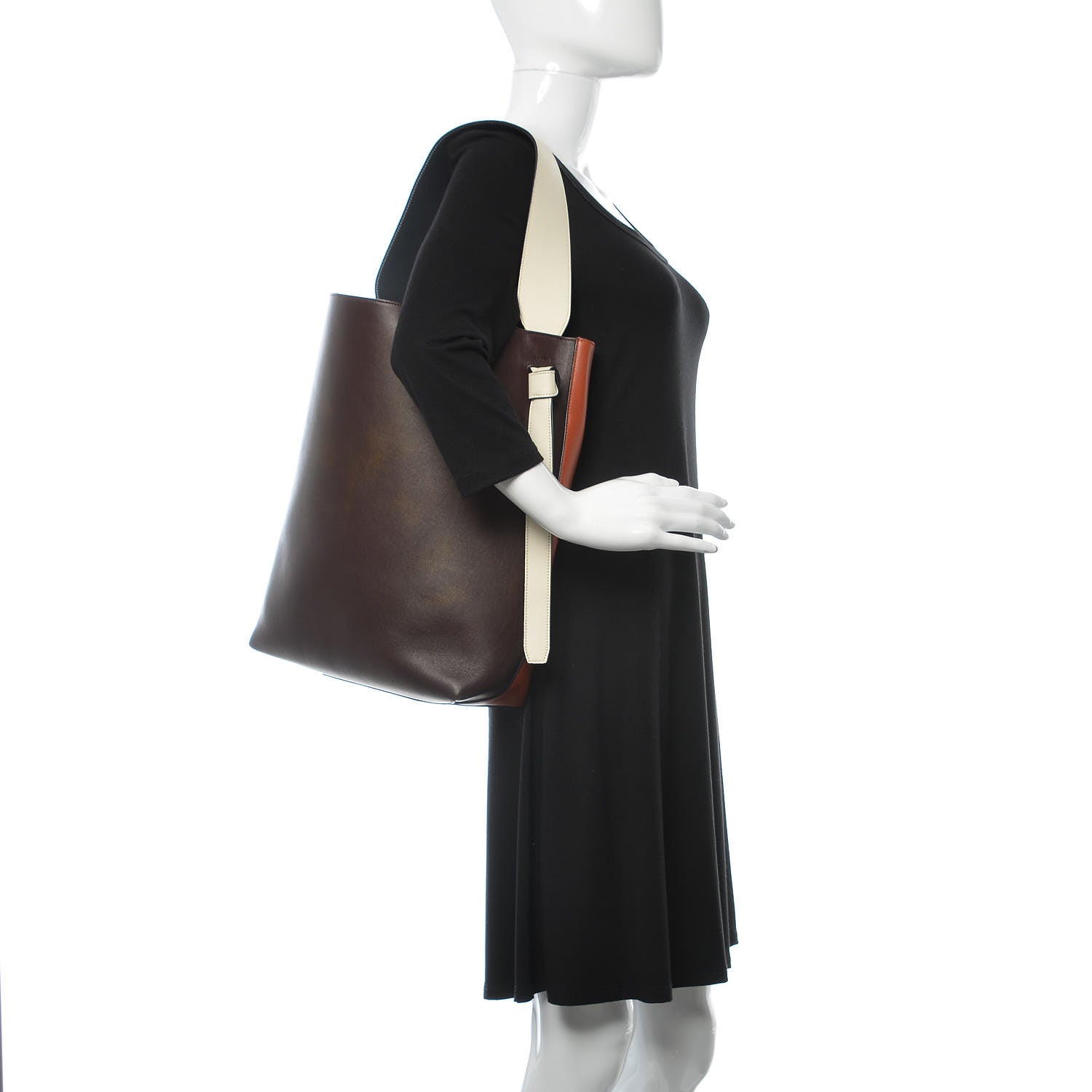 Celine Shiny Smooth Calfskin Small Twisted Cabas Brick 3 of 13