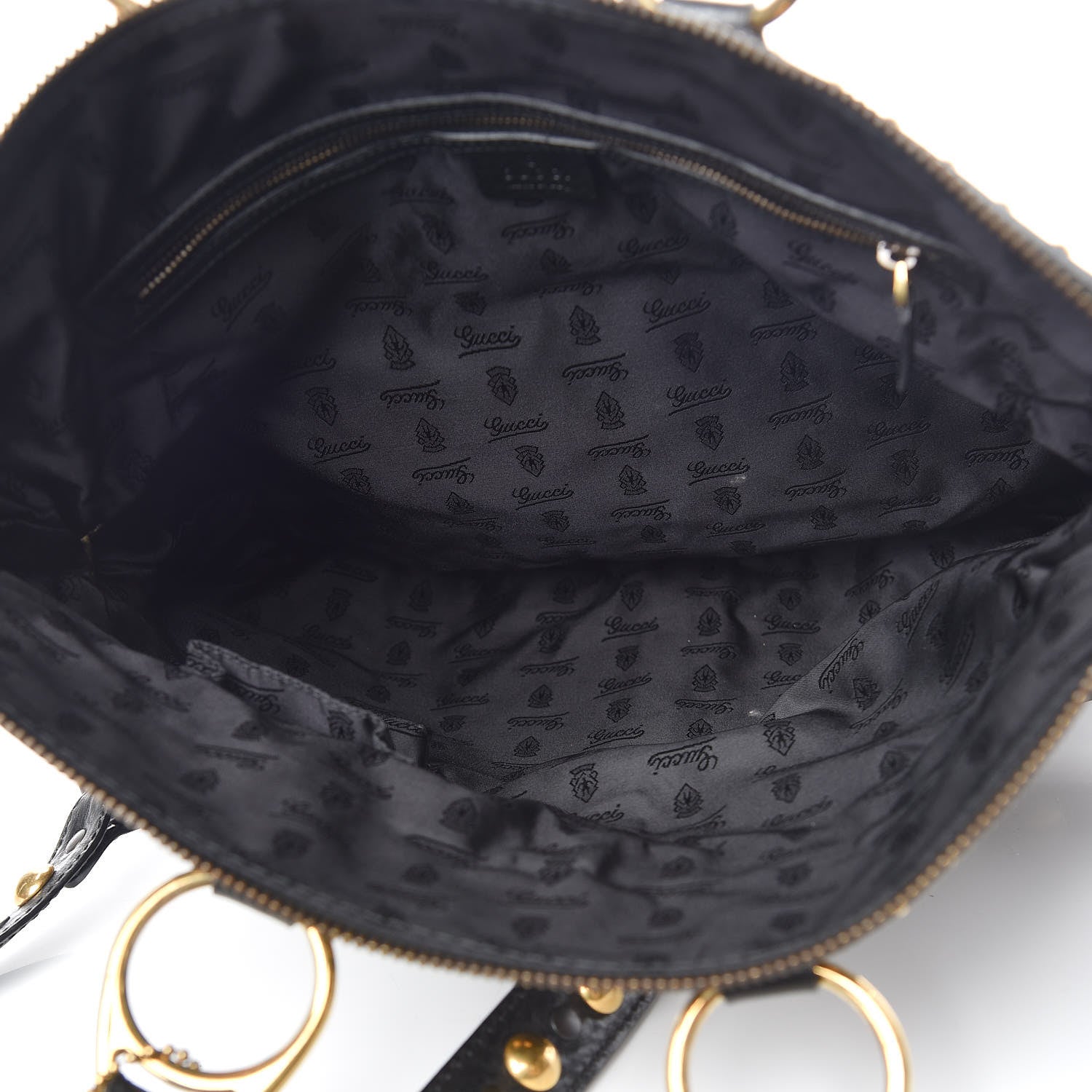 Gucci Calfskin Large Babouska Tote Black 5 of 10