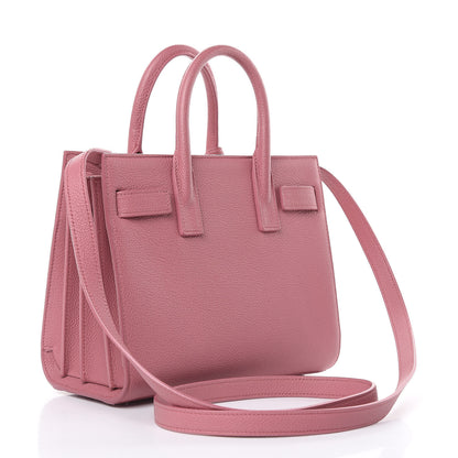 Saint Laurent Grained Calfskin Nano Sac De Jour Rose Dark 3 of 12