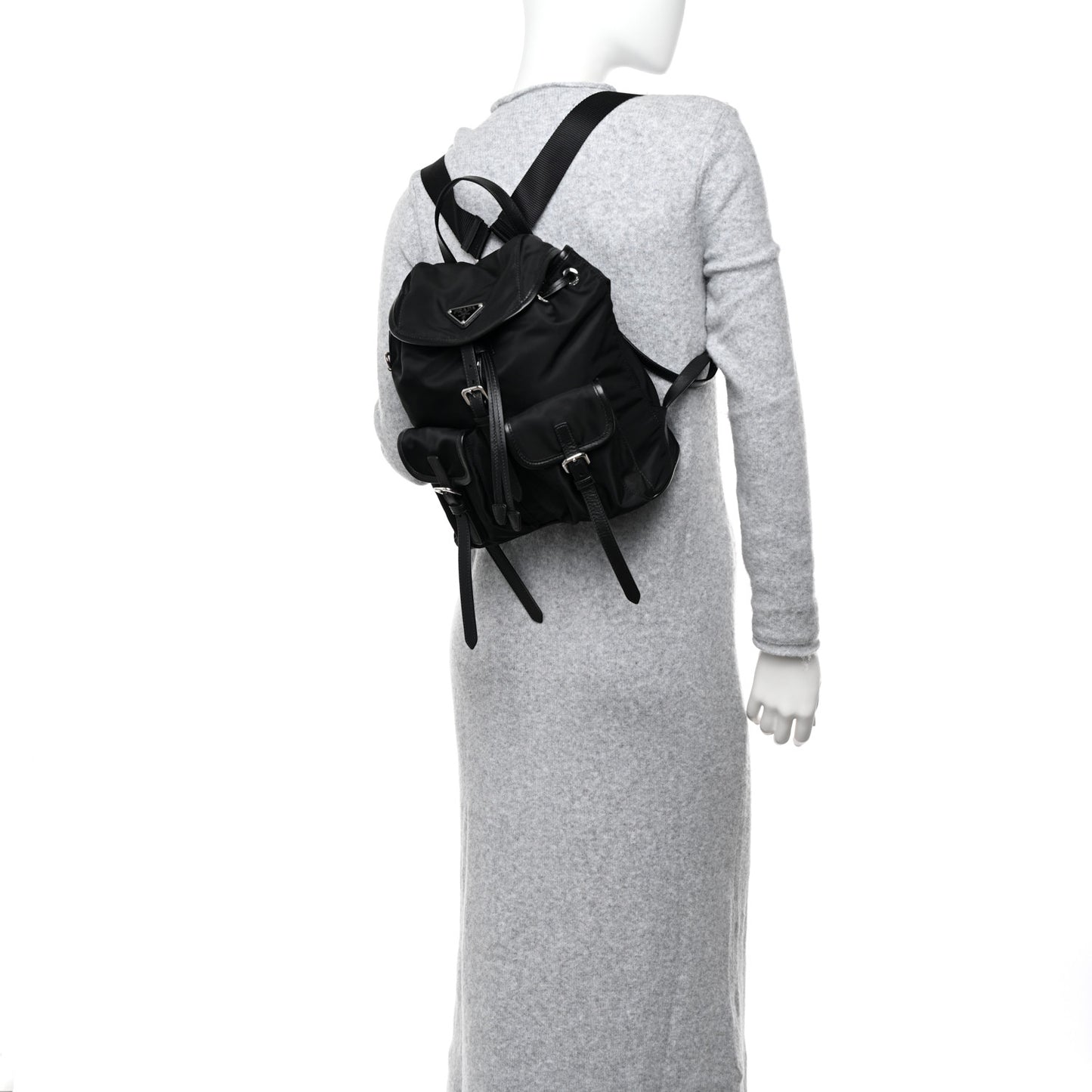Tessuto Nylon Vitello Backpack Black