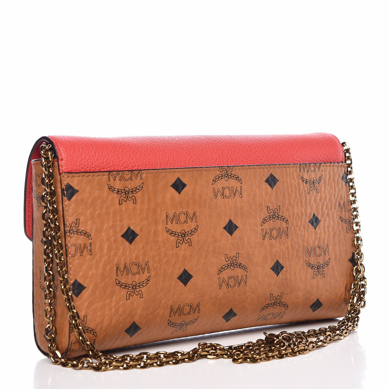 MCM Visetos Millie Crossbody Bag Cognac Marigold Orange 3 of 9