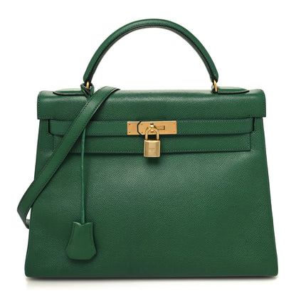 Hermes Courchevel Kelly Retourne 32 Vert Bengale 1 of 13