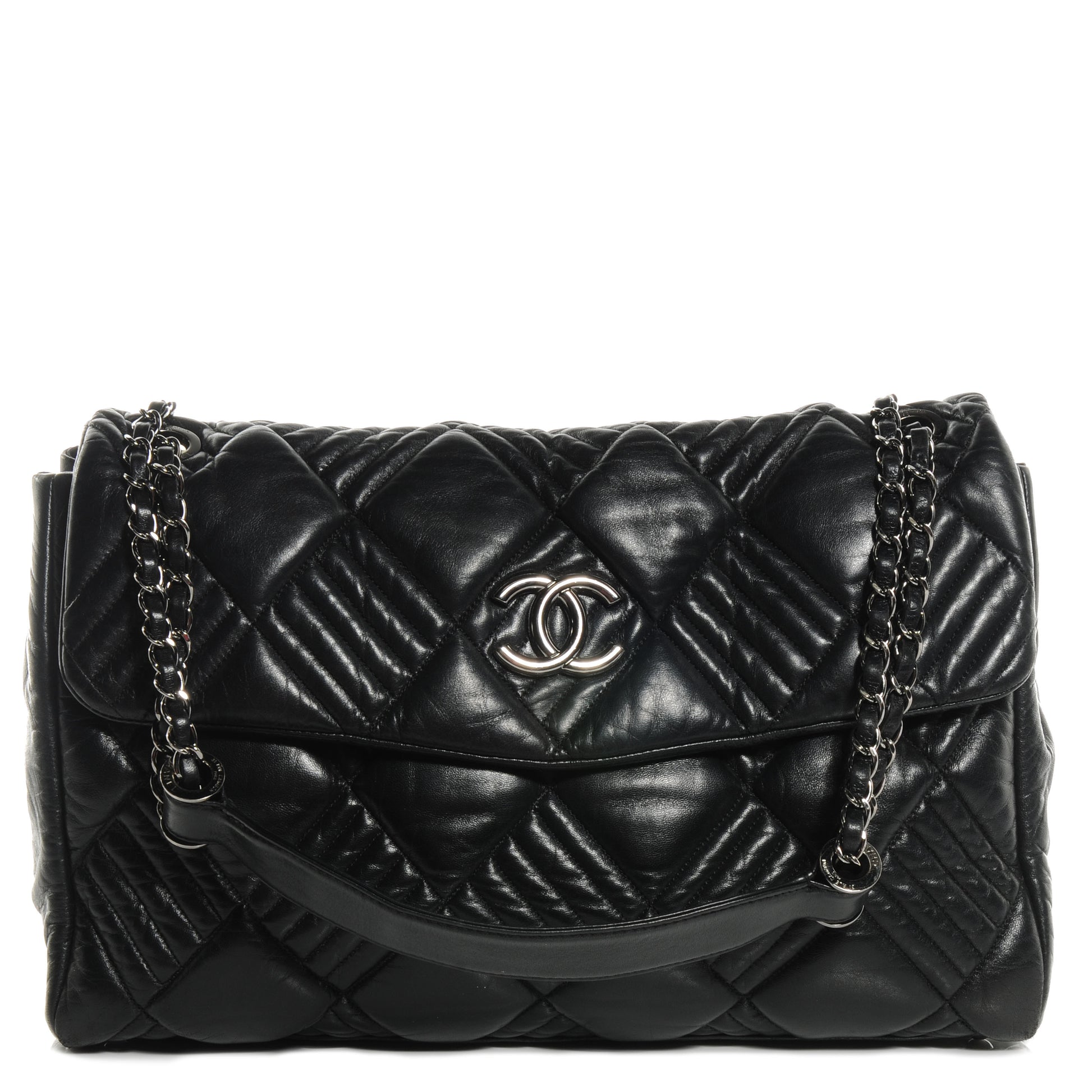 Chanel Lambskin In and Out XL Maxi Flap Black 1 of 8