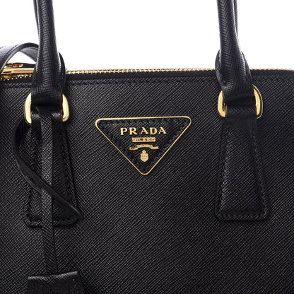 Prada Saffiano Lux Mini Galleria Double Zip Tote Black 8 of 8