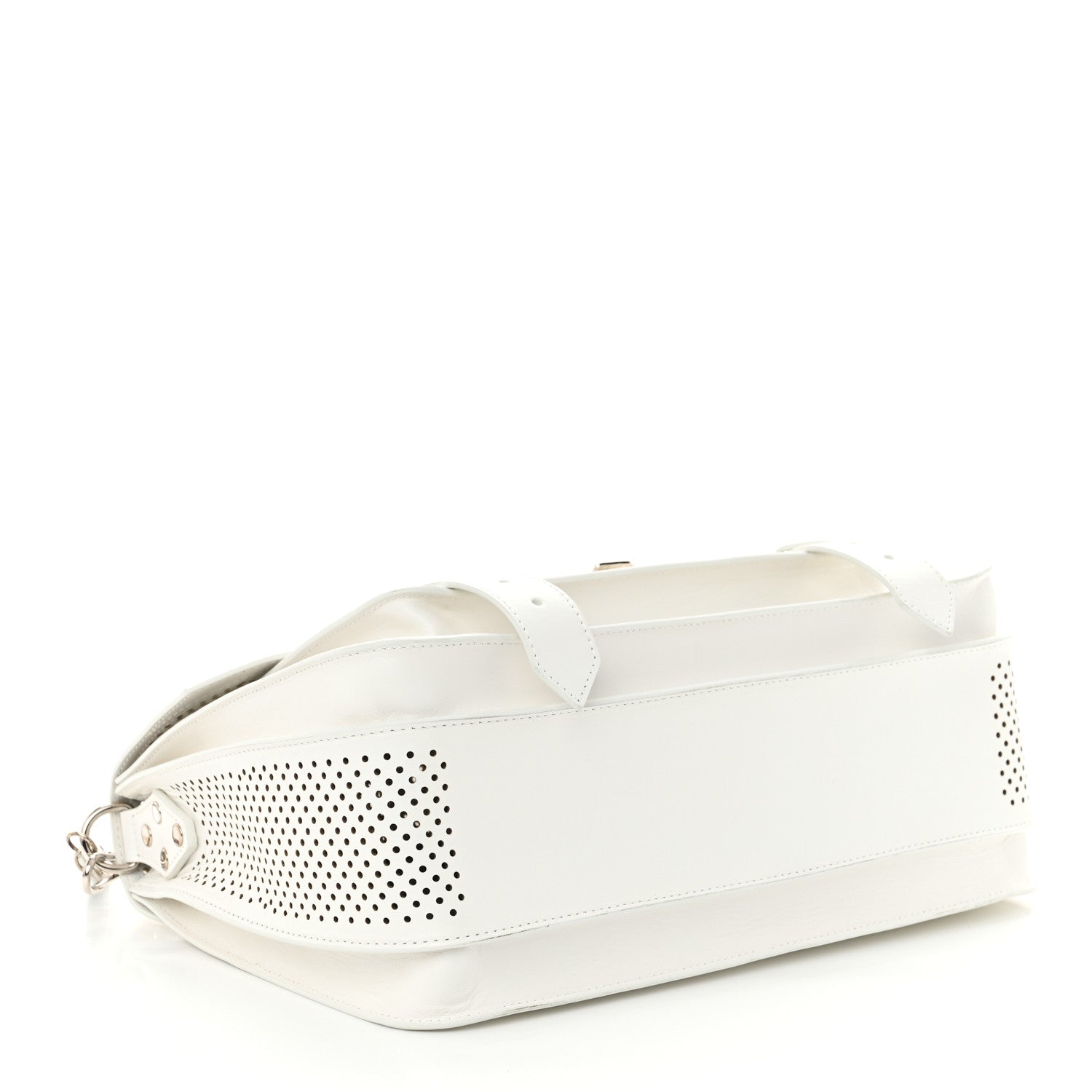Proenza Schouler Lambskin Perforated Medium PS1 Satchel White 4 of 12