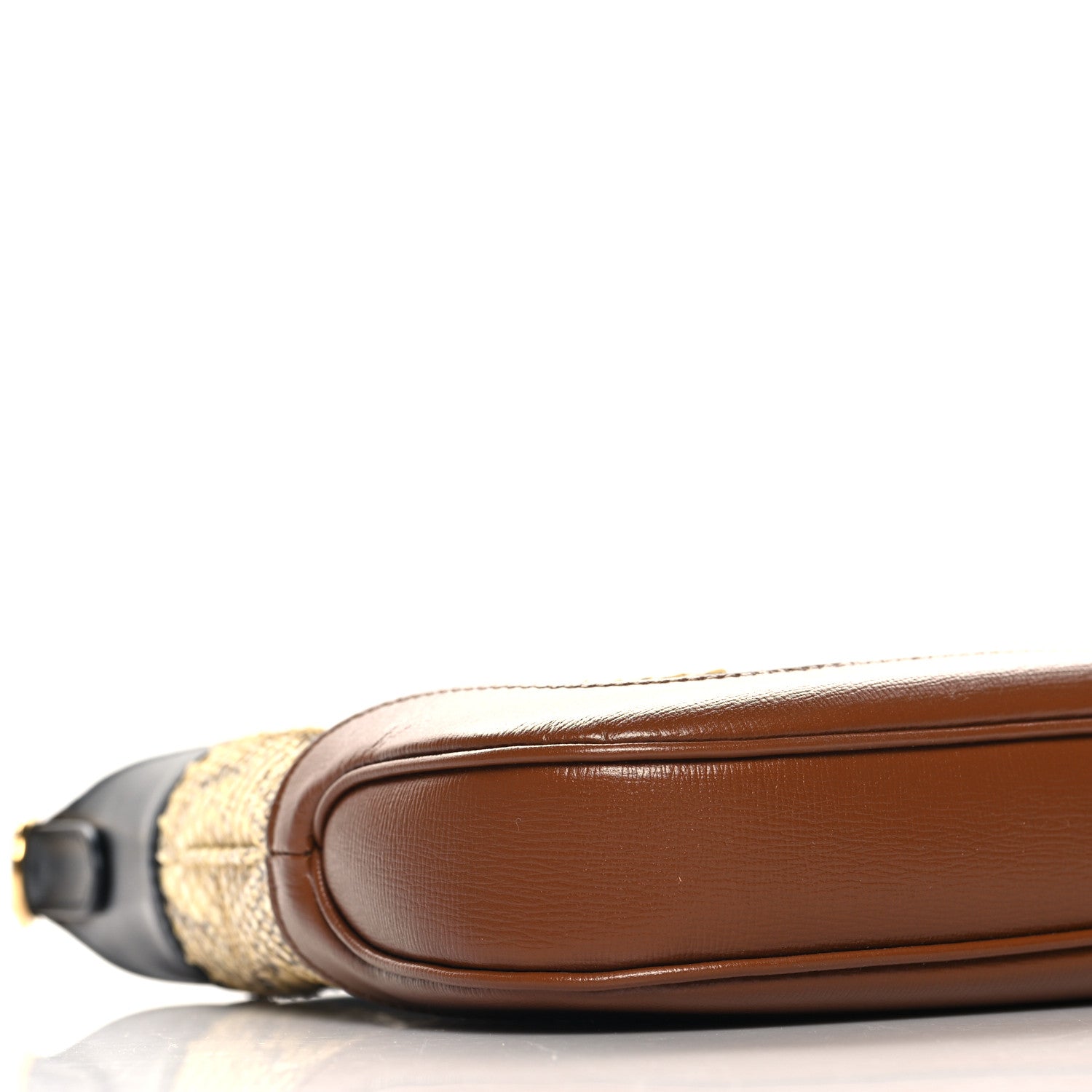 Gucci Snakeskin Calfskin Small Jackie 1961 Hobo Black Brown 10 of 11