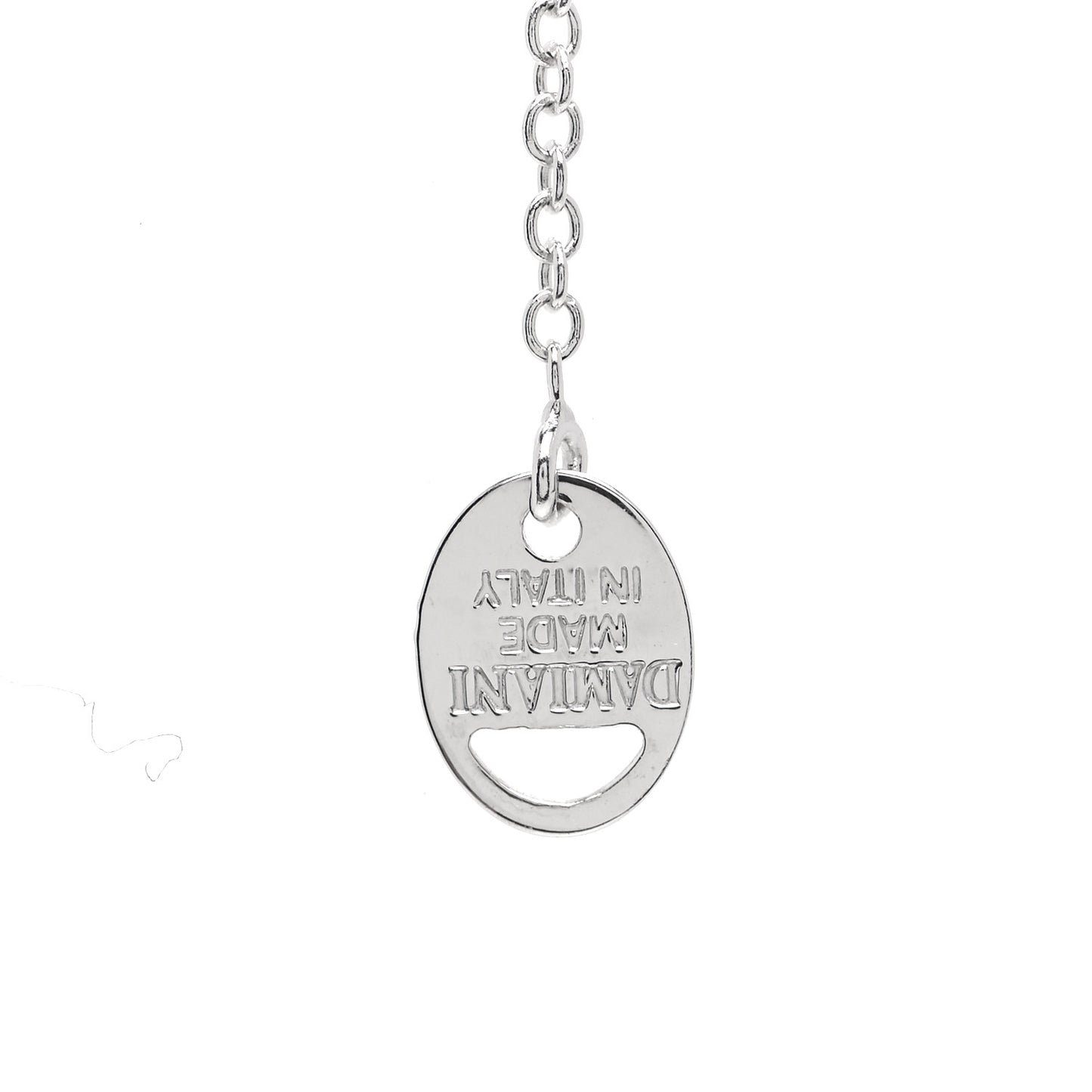 18K White Gold Diamond Ruby Belle Opaque Pendant Necklace