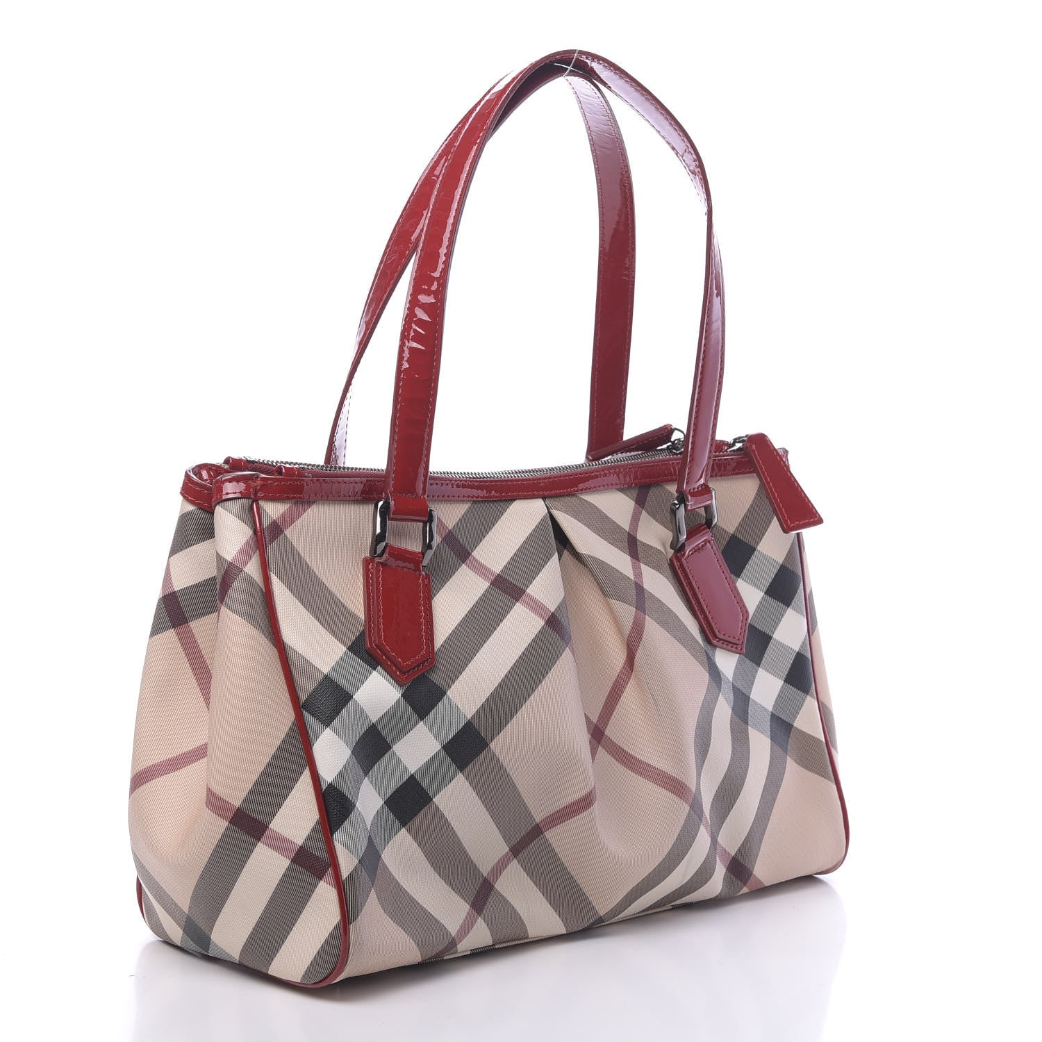 Burberry Nova Check Medium Melbury Tote Red 3 of 15