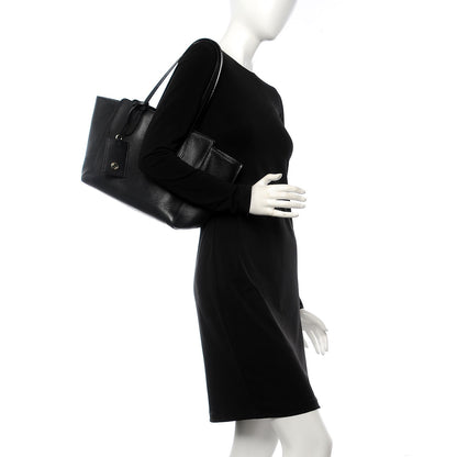 Gucci Pebbled Calfskin Small Swing Tote Black 2 of 14