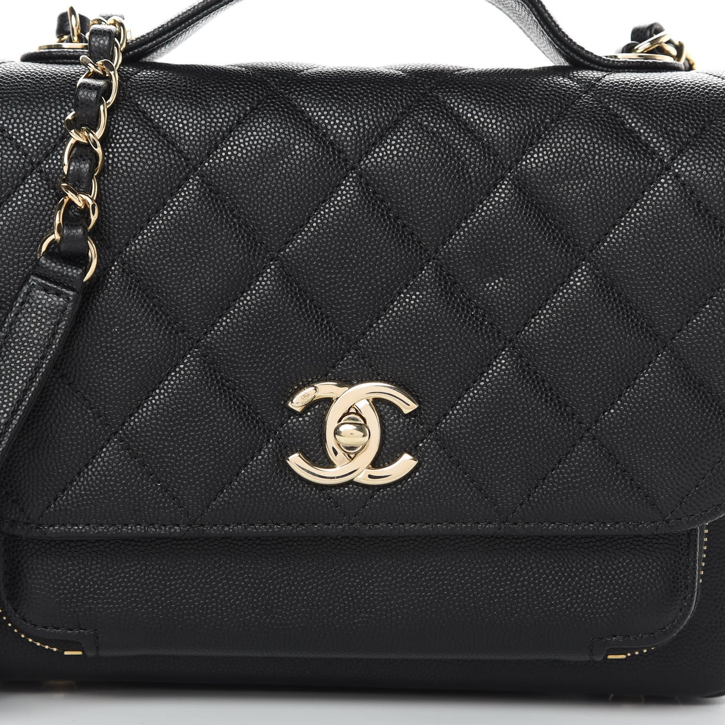 Caviar Quilted Medium Business Affinity Flap Black