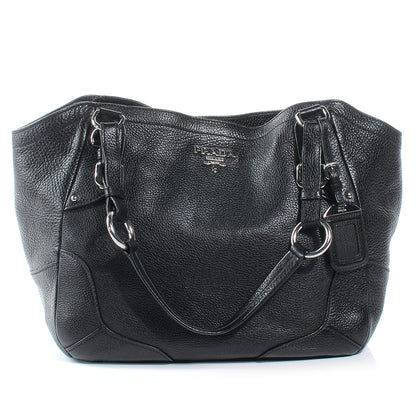 Prada Vitello Daino Shoulder Bag Black 1 of 10