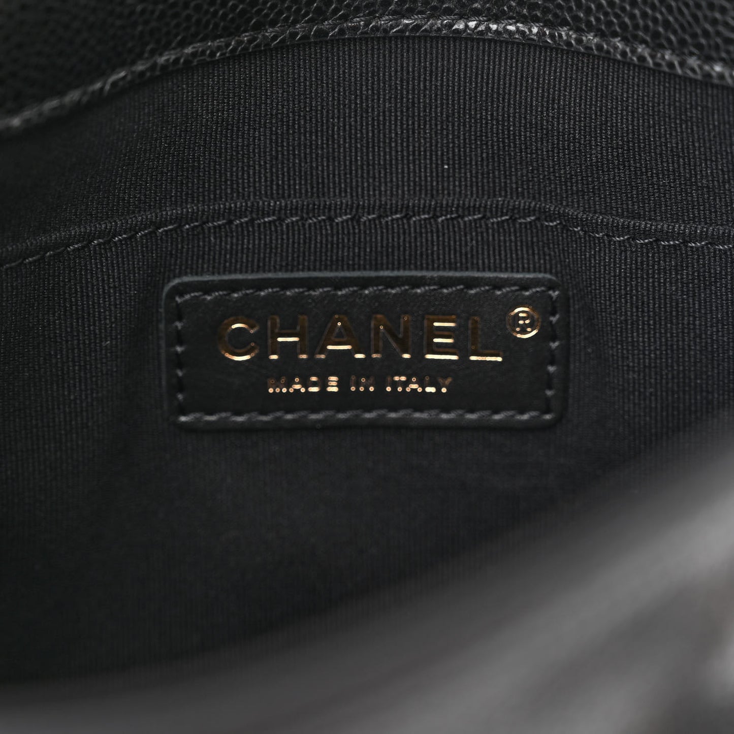 Shiny Caviar Quilted Medium Duma Pockets Drawstring Backpack Black