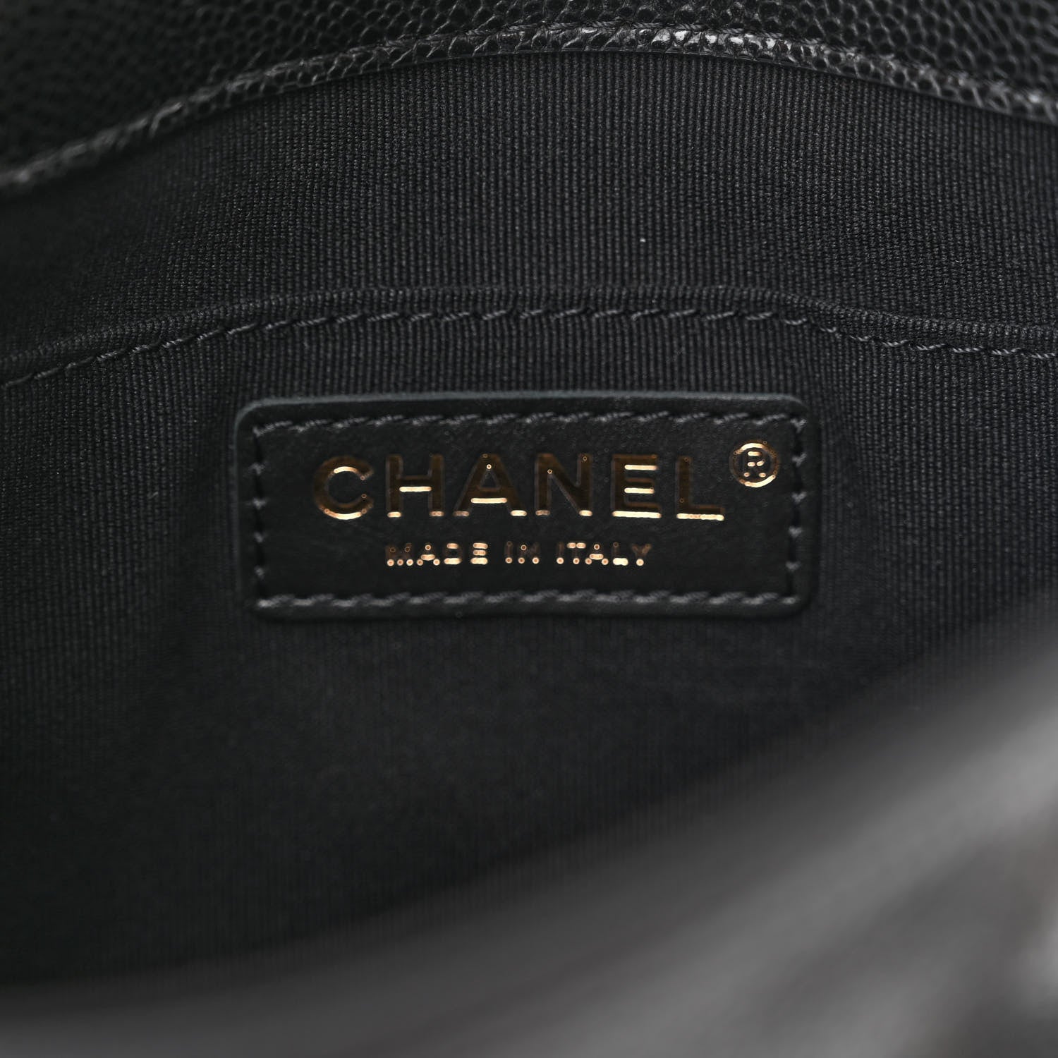 Chanel Shiny Caviar Quilted Medium Duma Pockets Drawstring Backpack Black 6 of 11