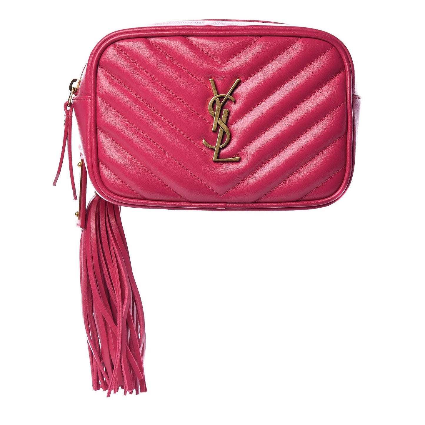 Calfskin Matelasse Monogram Lou Belt Bag Bright Pink