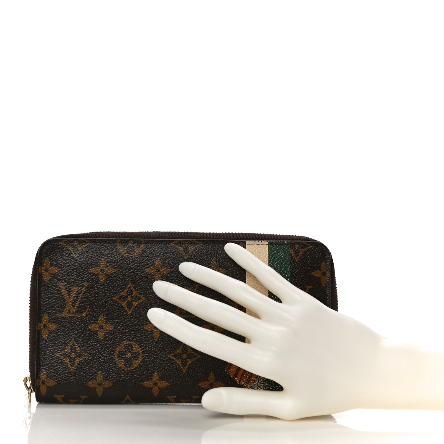 Louis Vuitton Monogram Groom Zippy Organizer Wallet Green 2 of 12
