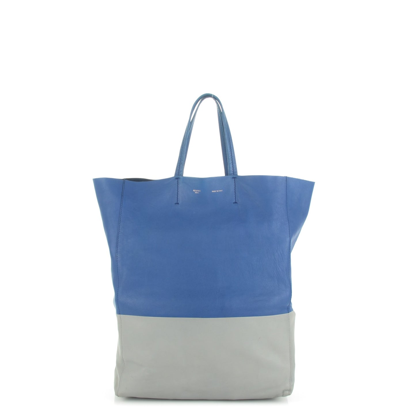 Lambskin Vertical Bi-Cabas Blue