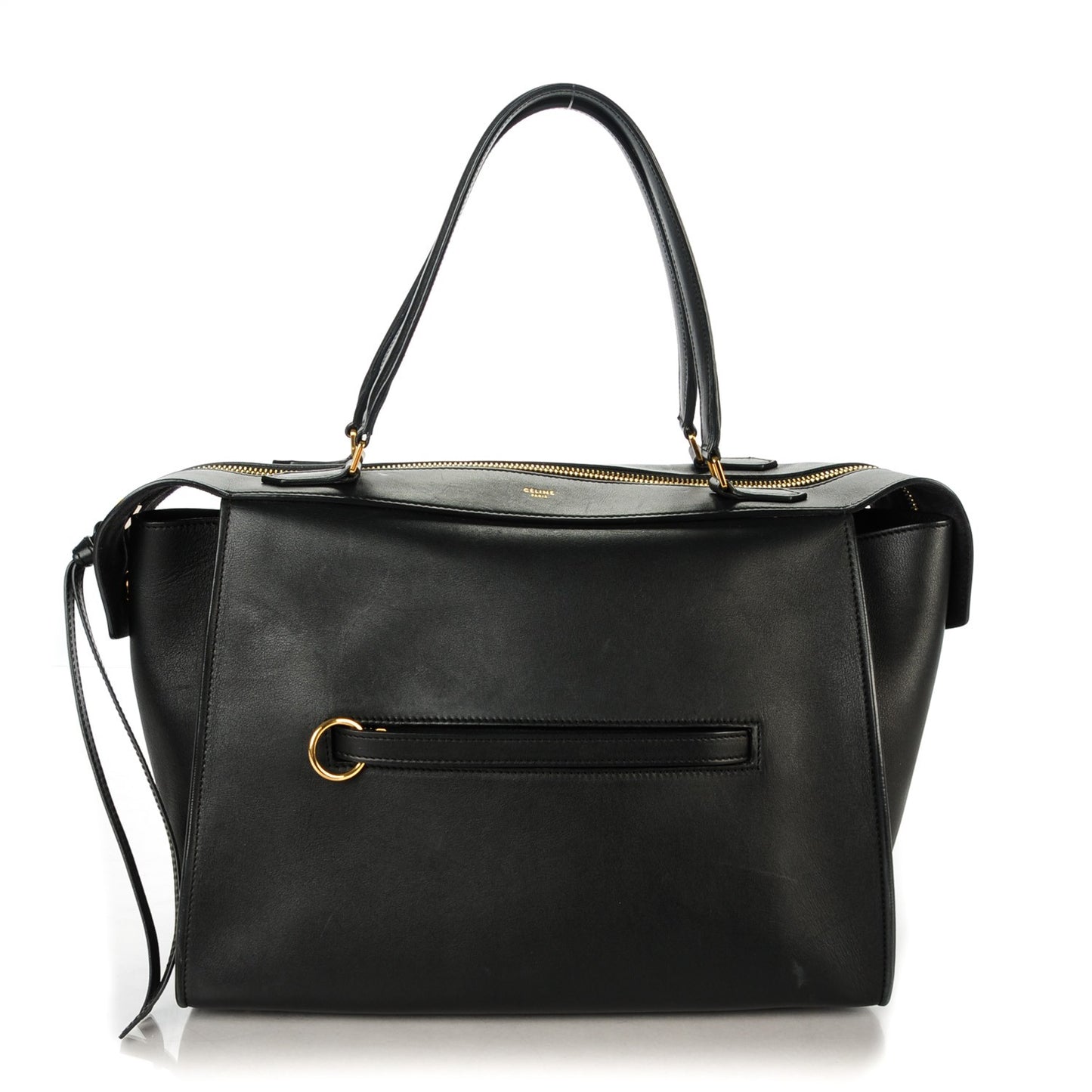 Smooth Calfskin Small Ring Bag Black