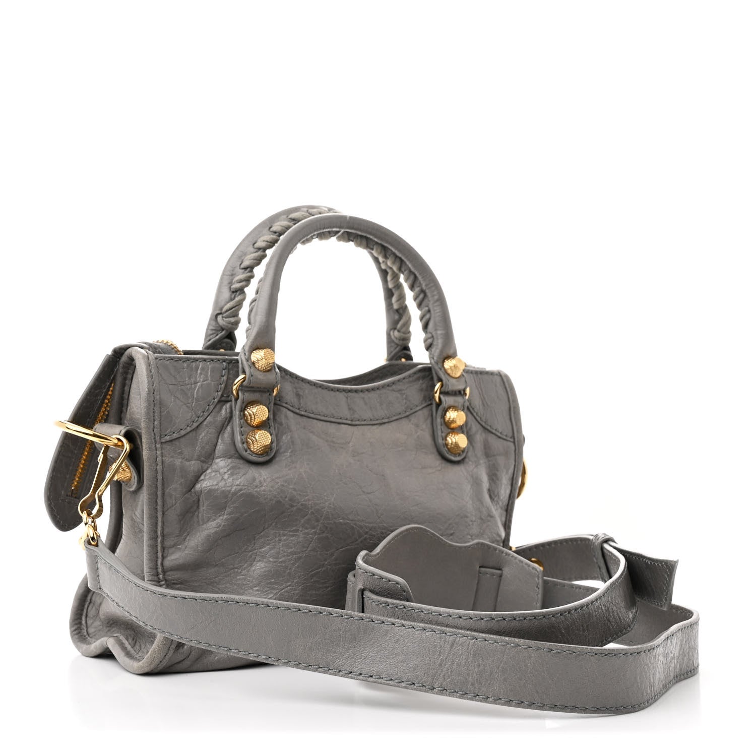 Balenciaga Agneau Giant 12 Gold Hardware Mini City Gris Pyrite 4 of 11