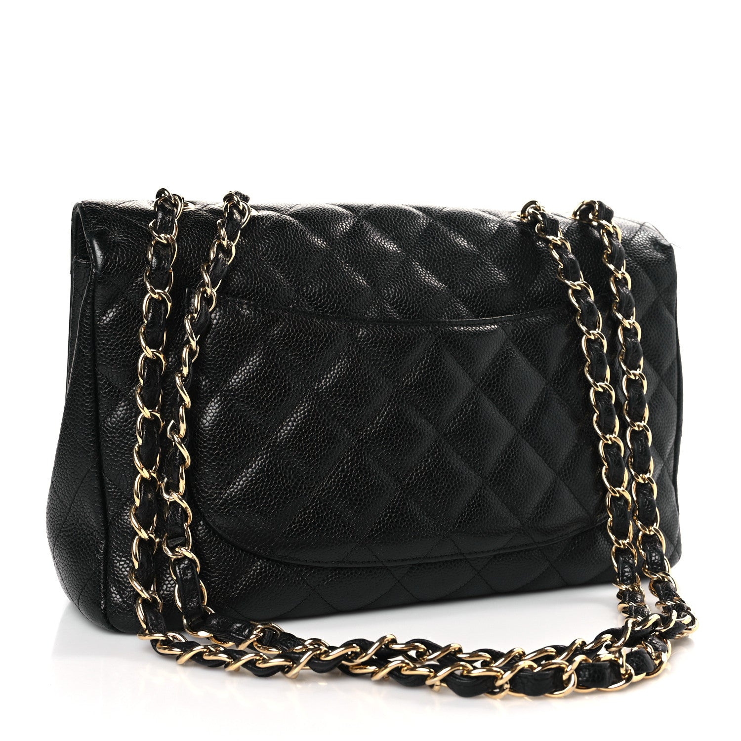 Chanel Caviar Quilted Jumbo Single Flap Black 3 of 10