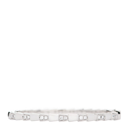Bulgari 18K White Gold Diamond Serpenti Viper Bangle Bracelet S 1 of 4
