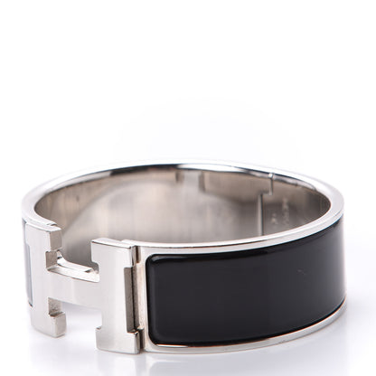 Hermes Enamel Wide Clic Clac H Bracelet PM Black 7 of 10