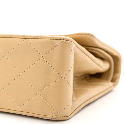 Chanel Lambskin Quilted Medium Double Flap Beige 11 of 18